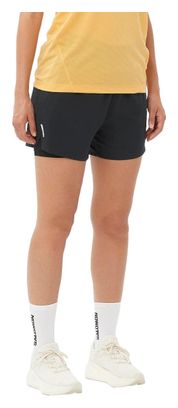 Short 2-en-1 Salomon SHKout Core 4in Noir Femme