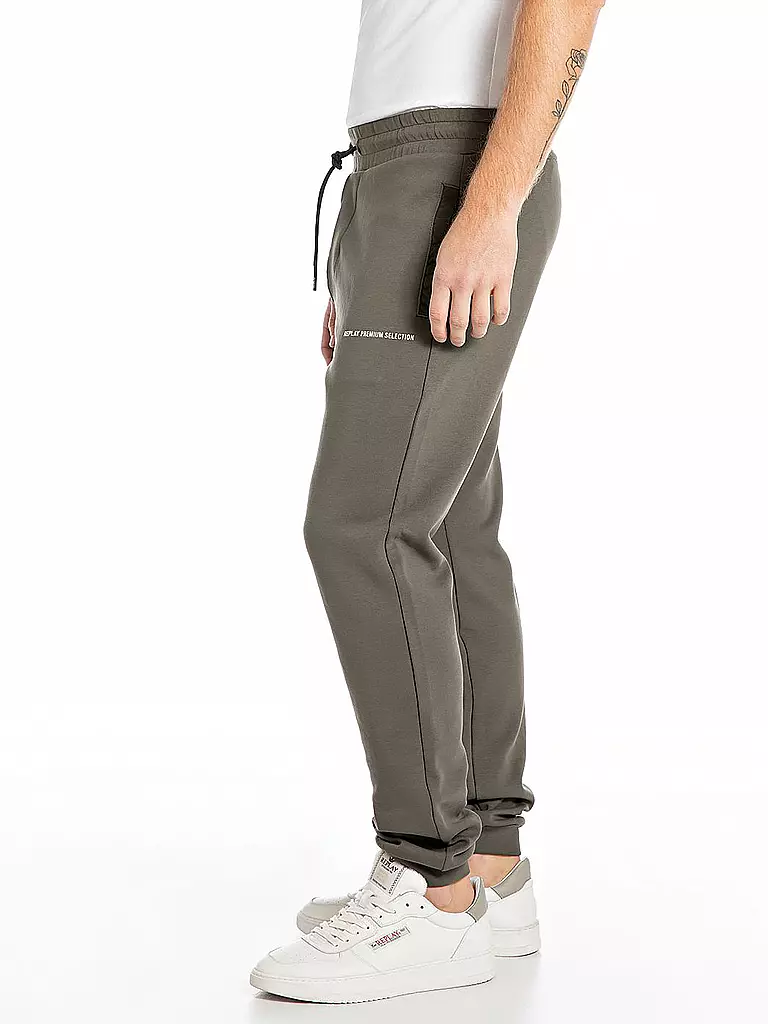 REPLAY Jogginghose Regular Fit olive