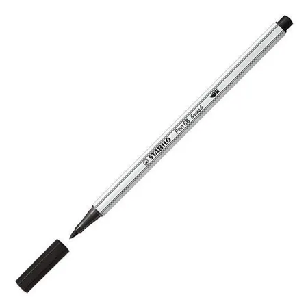 Premium-Filzstift mit Pinselspitze für variable Strichstärken - STABILO Pen 68 brush - 25er Metalletui - mit 19 verschiedenen Farben