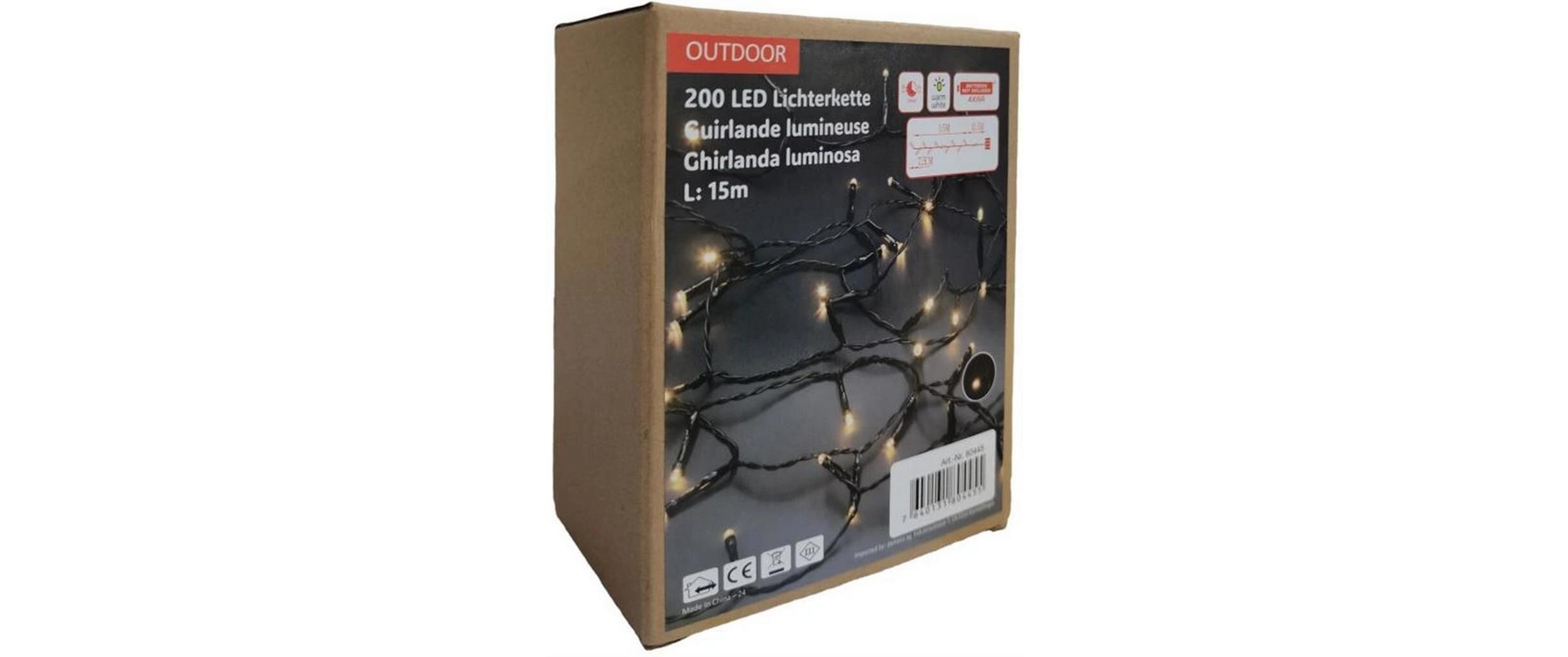 LED Outdoor Lichterkette, 15 mLED-Lichterkette