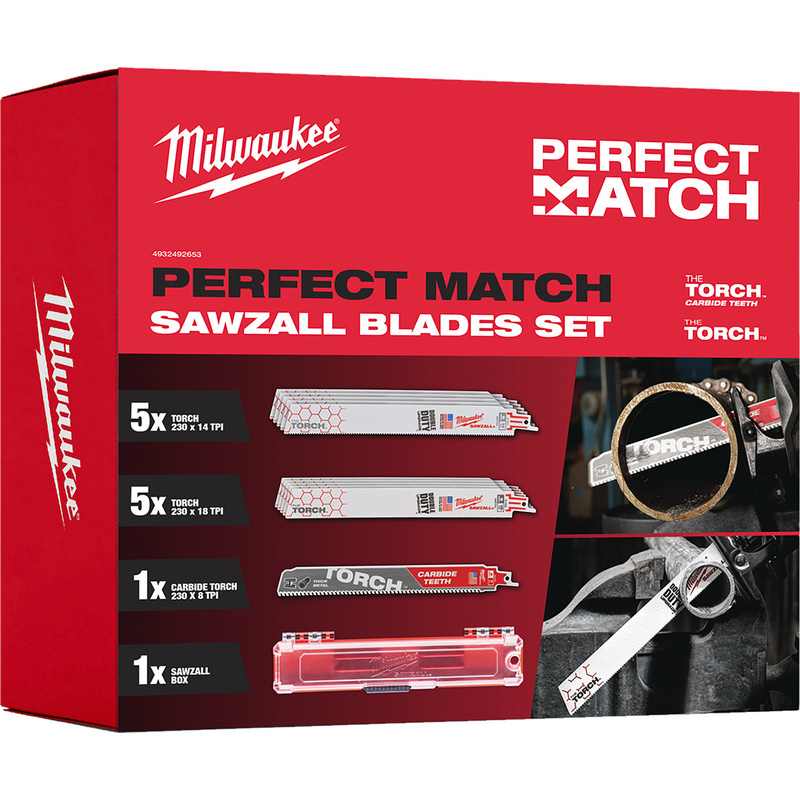 Milwaukee Reciprozaagbladen set Torch Metaal 11-delig