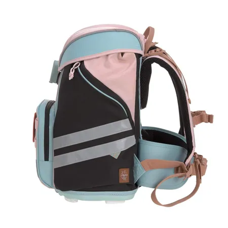 Lässig Schulranzenset Unique Rose Blue Black, 7-teilig