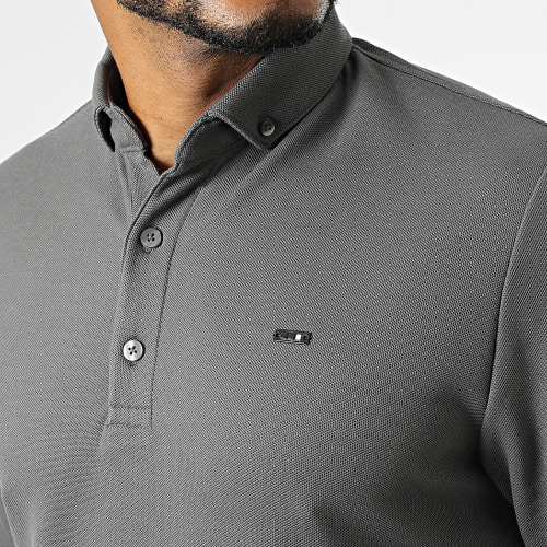 Chemise Manches Longues Gris Anthracite