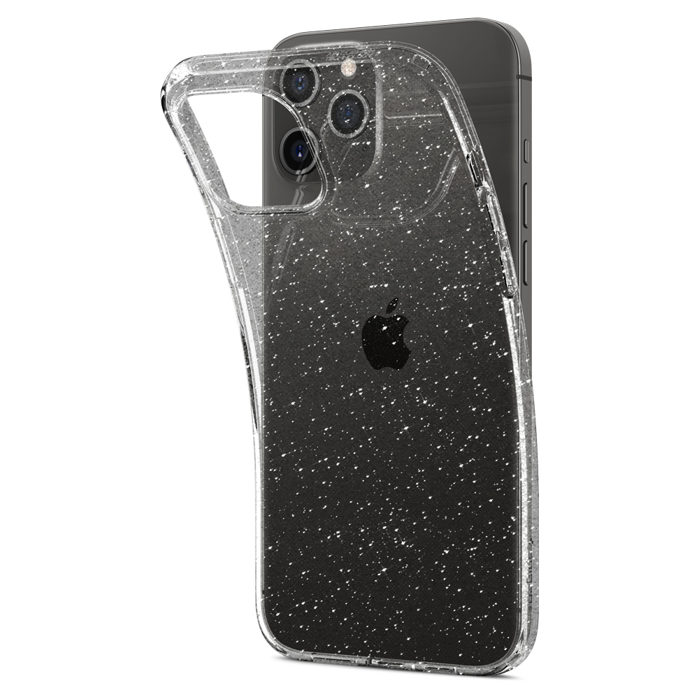 iPhone 12 / iPhone 12 Pro Liquid Crystal Glitter Case Gummi Hülle (ACS01698) - Transparent