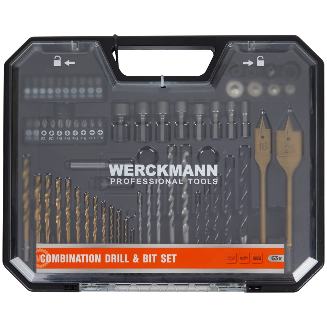 Werckmann boren- en bitset 63-delig