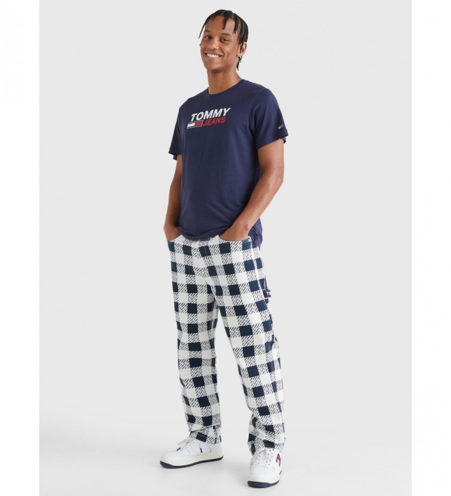 Camiseta Tommy Jeans Tjm Corp com logo azul-marinho