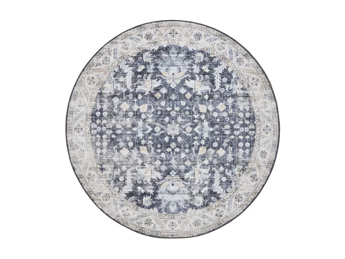 Tapis lavable George Bleu ø 160 cm rond