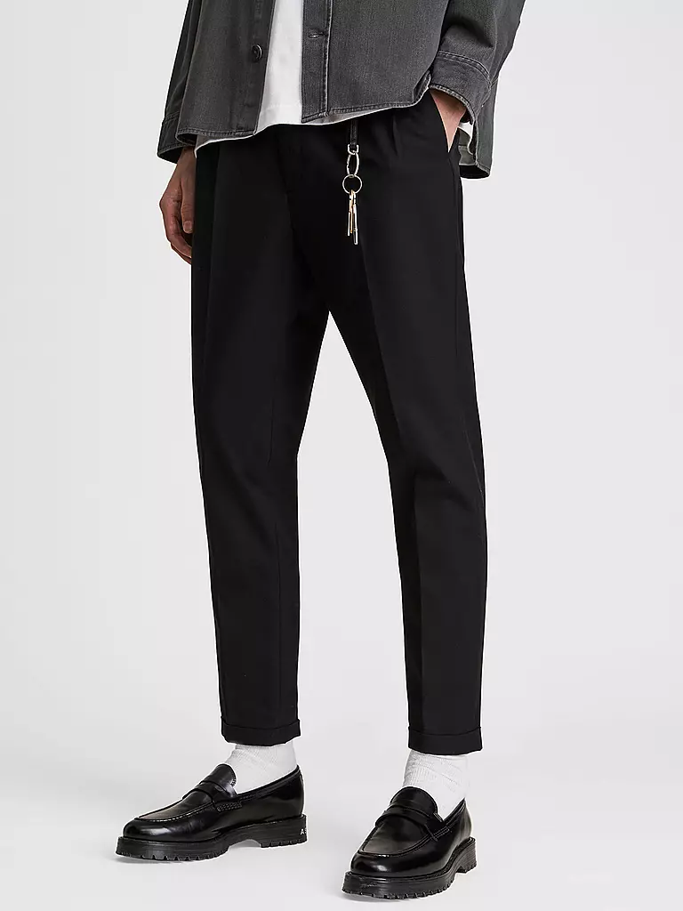 ALLSAINTS Hose Slim Fit 7/8 Tallis schwarz