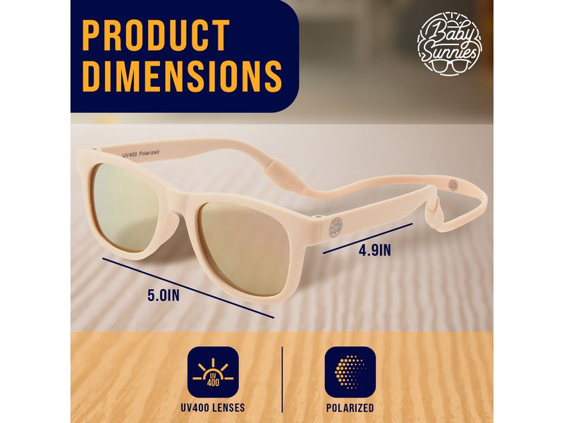 Baby Sunnies Baby-Sonnenbrille mit Band Rosa Flexibel und polarisiert für 0-24 Monate