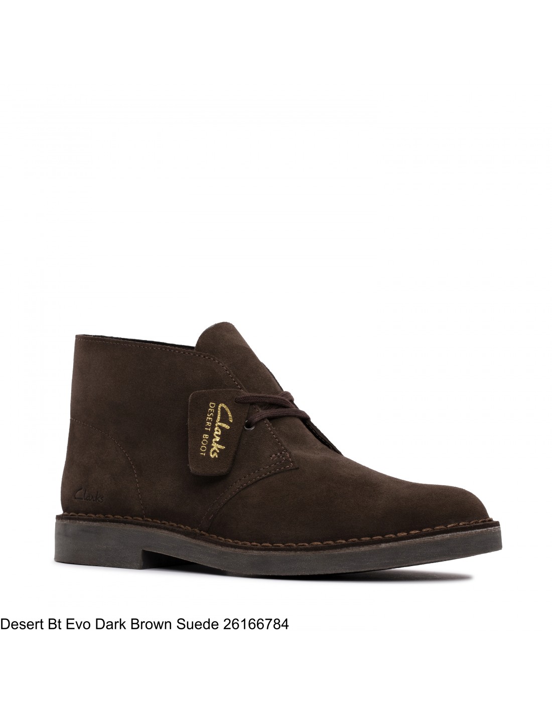 clarks boots homme desert bt evo dark brown suede