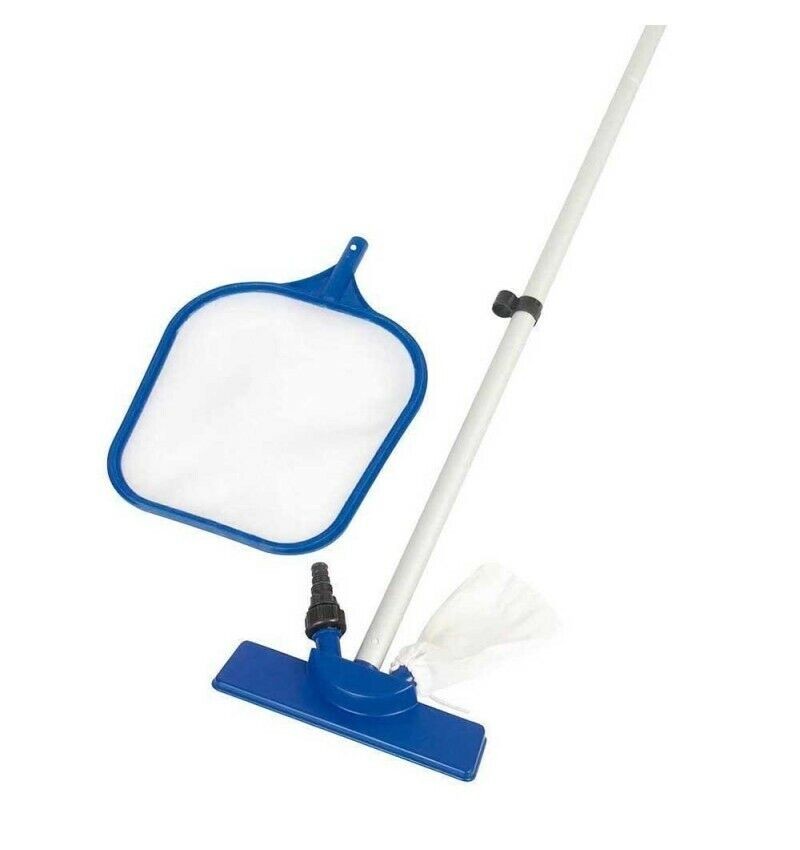 Kit de limpeza de piscina Bestway 58013 com escova e cabeçote.