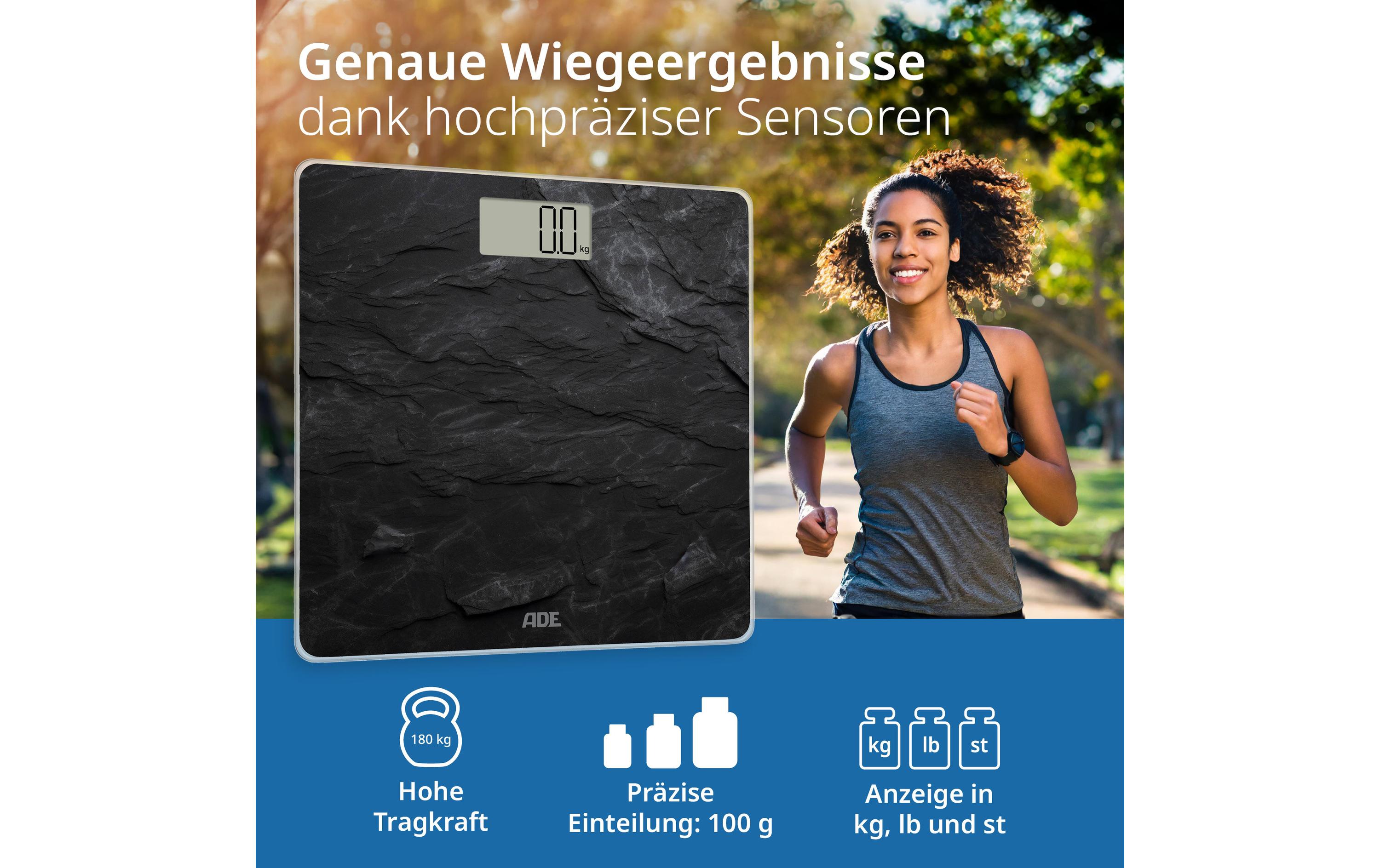 Personenwaage Amina SchieferDigitale Körperwaage in modernem Design