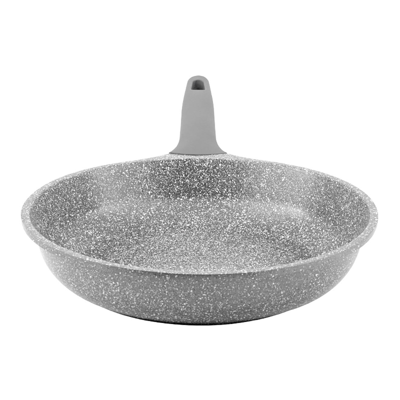 Kitchencook Poêle fonte d'aluminium induction effet pierre vertu p32tfi grise - D.32 cm