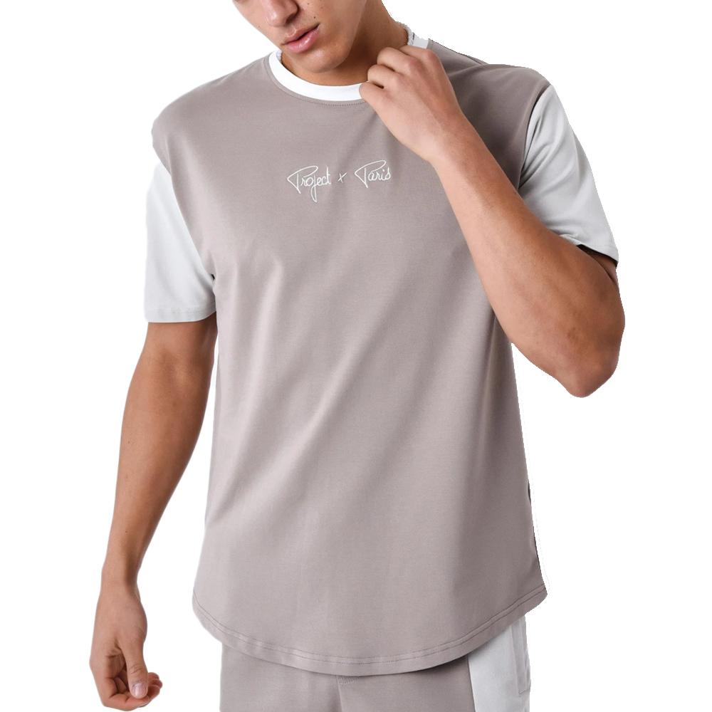 Project X Paris T-shirt Marron Homme Project X Paris Colorblock