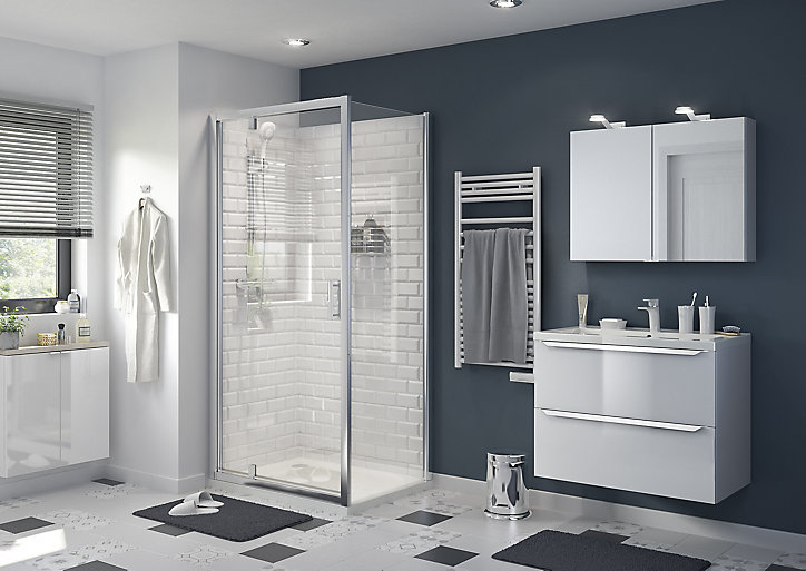Paroi de douche fixe GoodHome Beloya transparente 70 cm