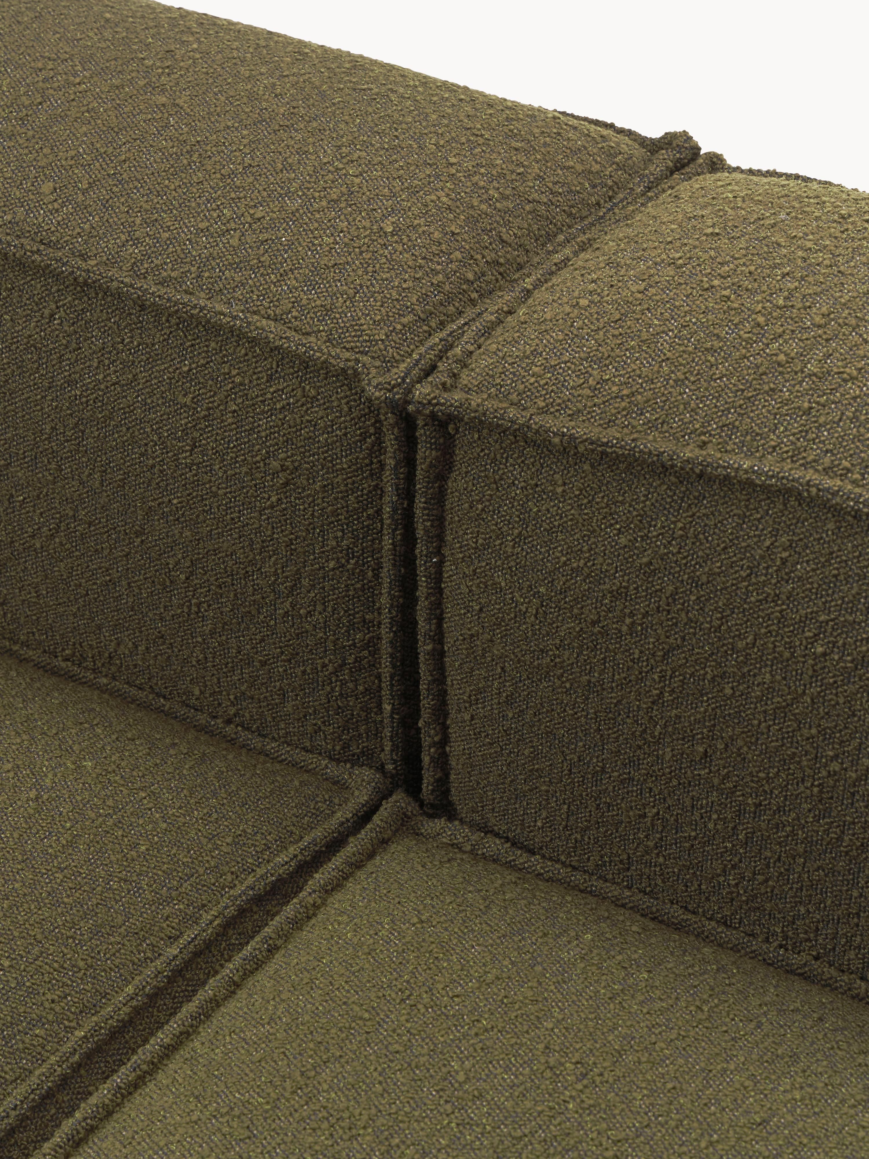 Modulaire chaise longue Lennon uit bouclé
