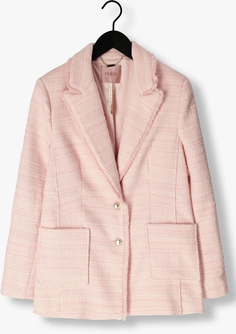 GUESS lichtroze guess blazer tosca tweed blazer