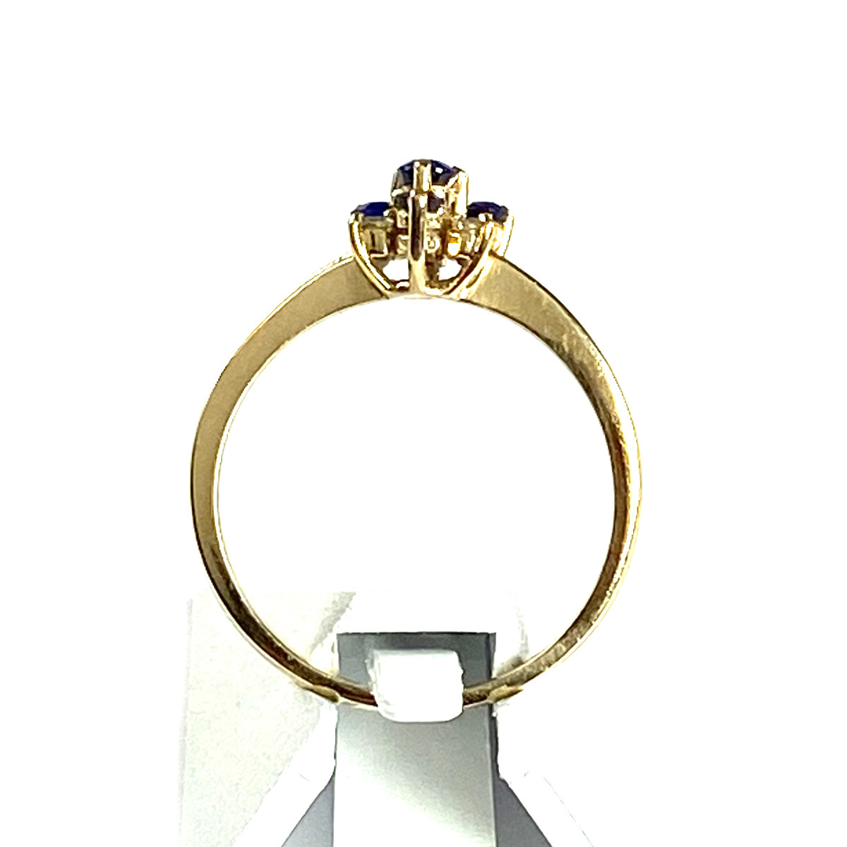 Bague d'occasion or 750 jaune saphirs et diamants