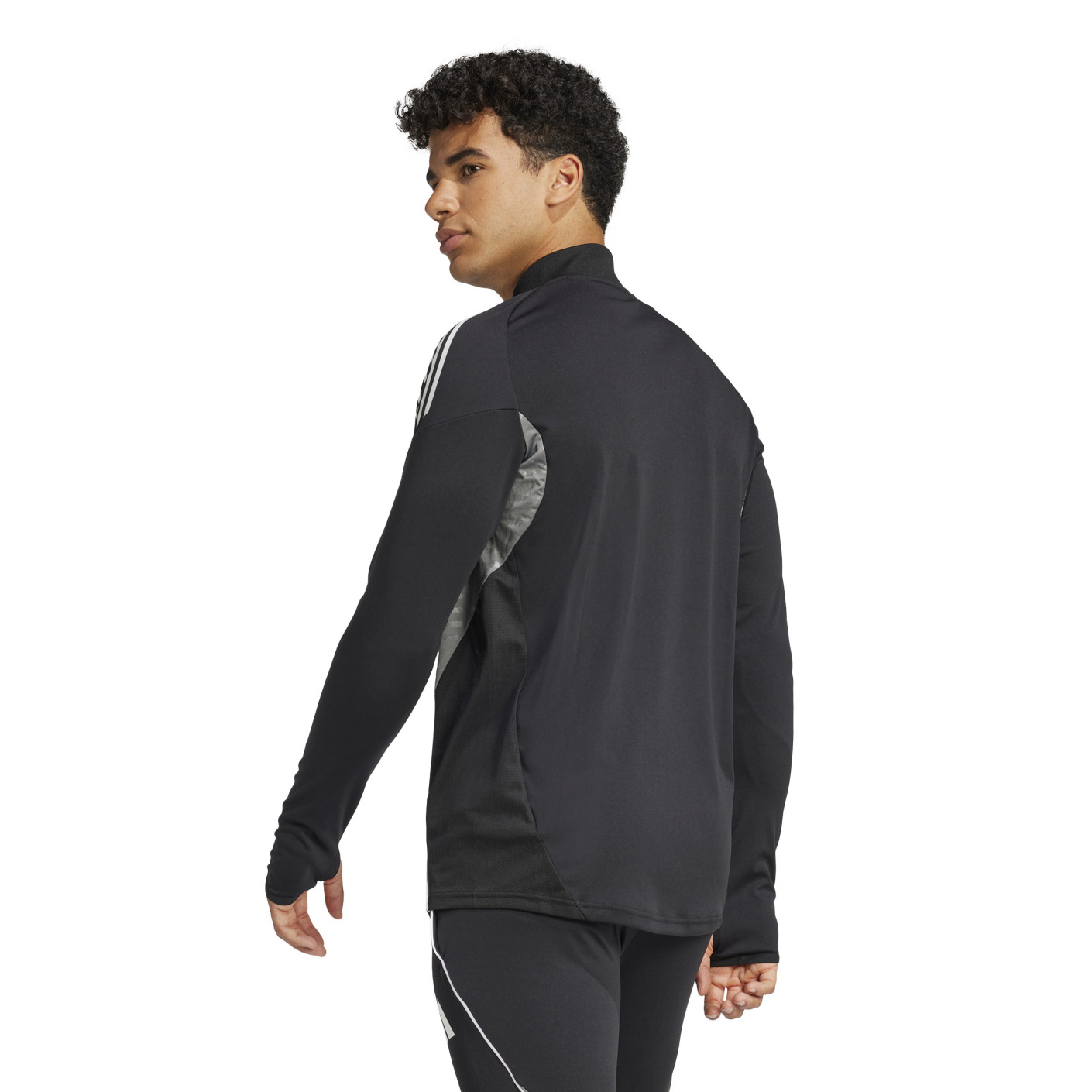Adidas Tiro 25 Competition Trainingstrui 1/4-Zip Zwart Wit Grijs
