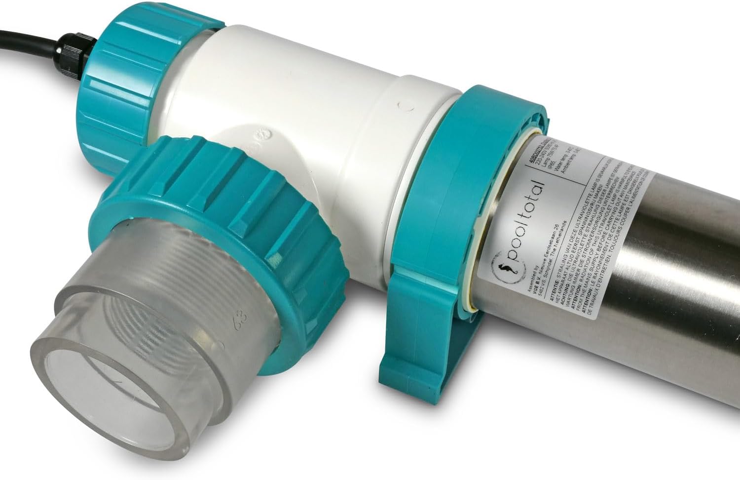 Premium 40W UVC Klärer Duplex (Salzwasser) Wasserklärer mit UV Lampe Teichklärer Entkeimungsgerät für Schwimmbecken und Pool Vorklärgerät Effizient Umweltfreundlich Sauber Klares Wasser