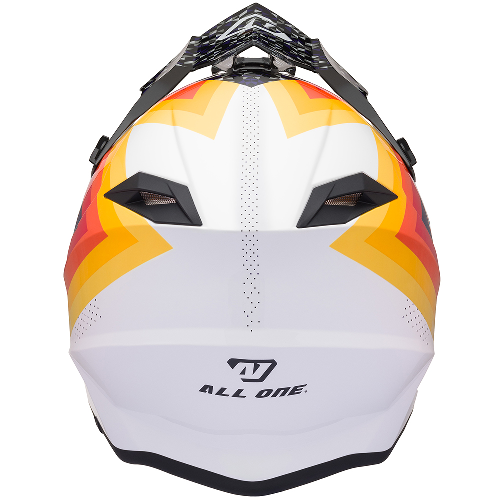 All One - Casque Nemesis Bolt Blanc / Orange / Violet / Noir