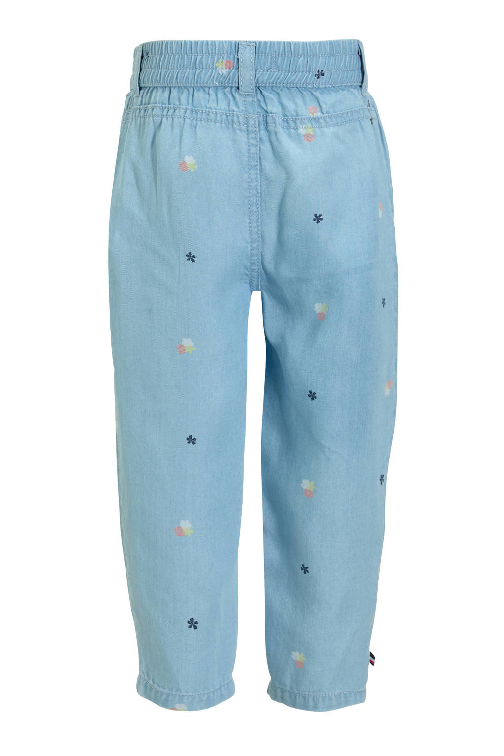 Tommy Hilfiger baby tapered fit broek met all over print denim light