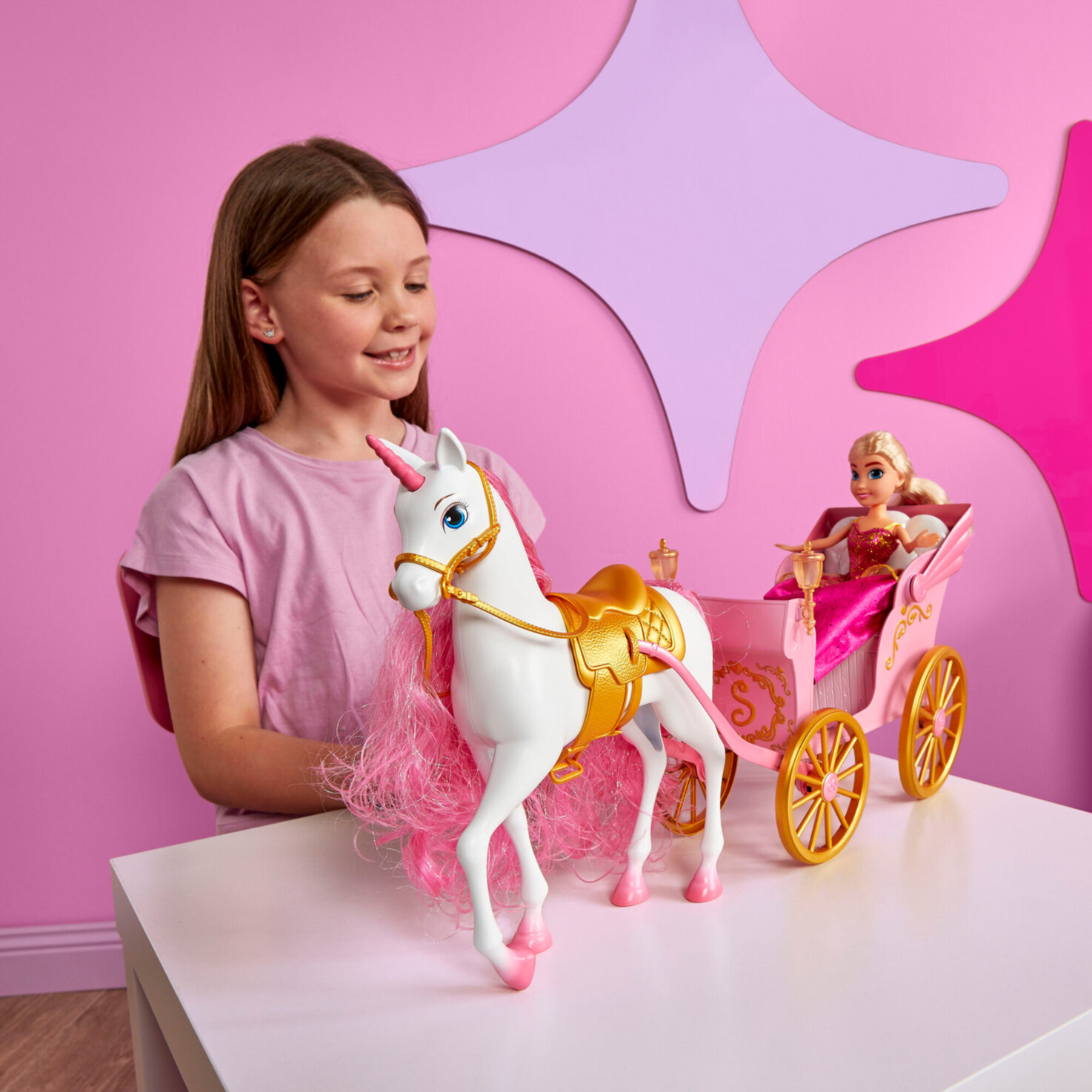 Sparkle Girlz - Einhorn und Prinzessin mit Kutsche