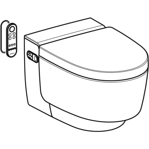 Geberit AquaClean Mera Classic douche wc met geurafzuiging en ladydouche wit