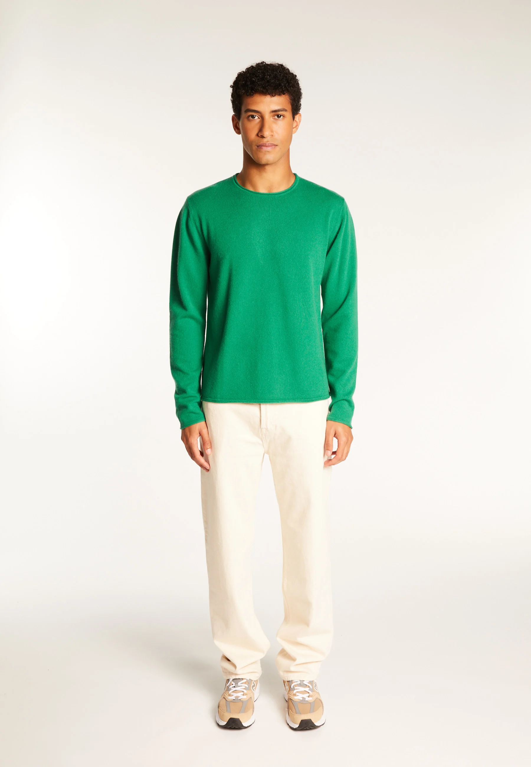 ERNESTOAH24 - Pull cachemire col rond | Vert