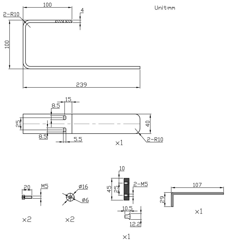 Eastbrook Warrington handdoekhouder 24cm messing geborsteld