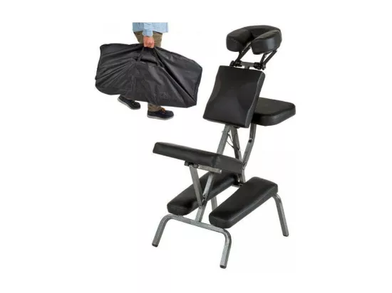 Chaise de massage rembourrage noire 80 x 50 x 105 cm 08_0000477