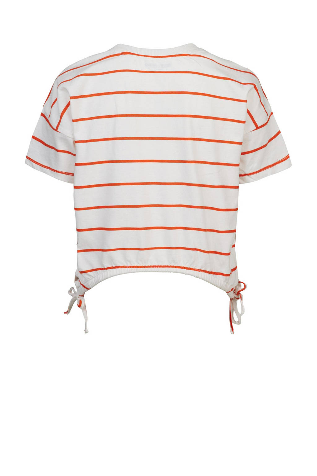 Blue Rebel gestreept T-shirt ecru/oranje