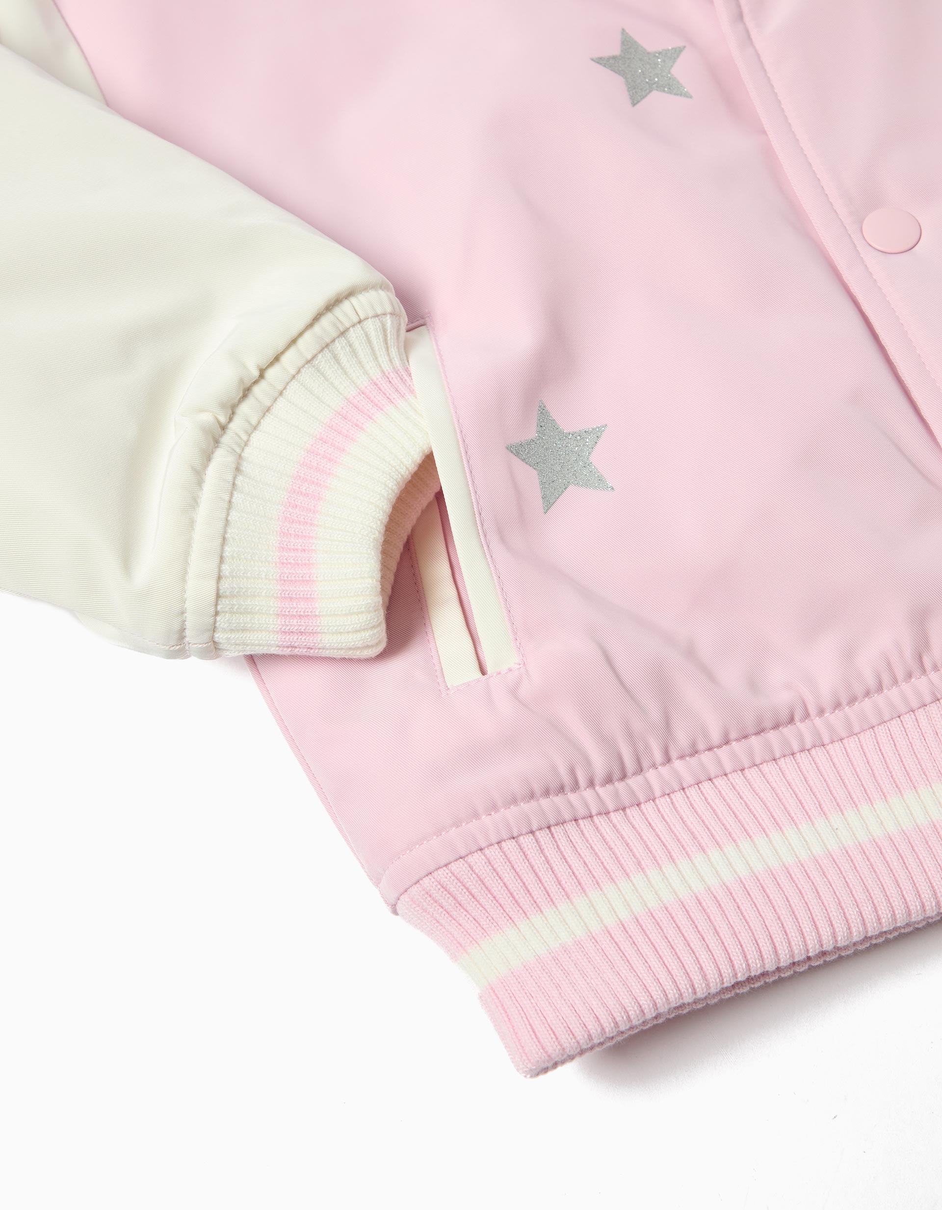 Casaco Bomber, Menina, Rosa Claro
