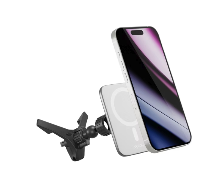 (15W) MagSafe Auto KFZ Halterung für Lüftungsgitter Qi2 Wireless Fast Charging Ladestation (9915102100020) - Weiss