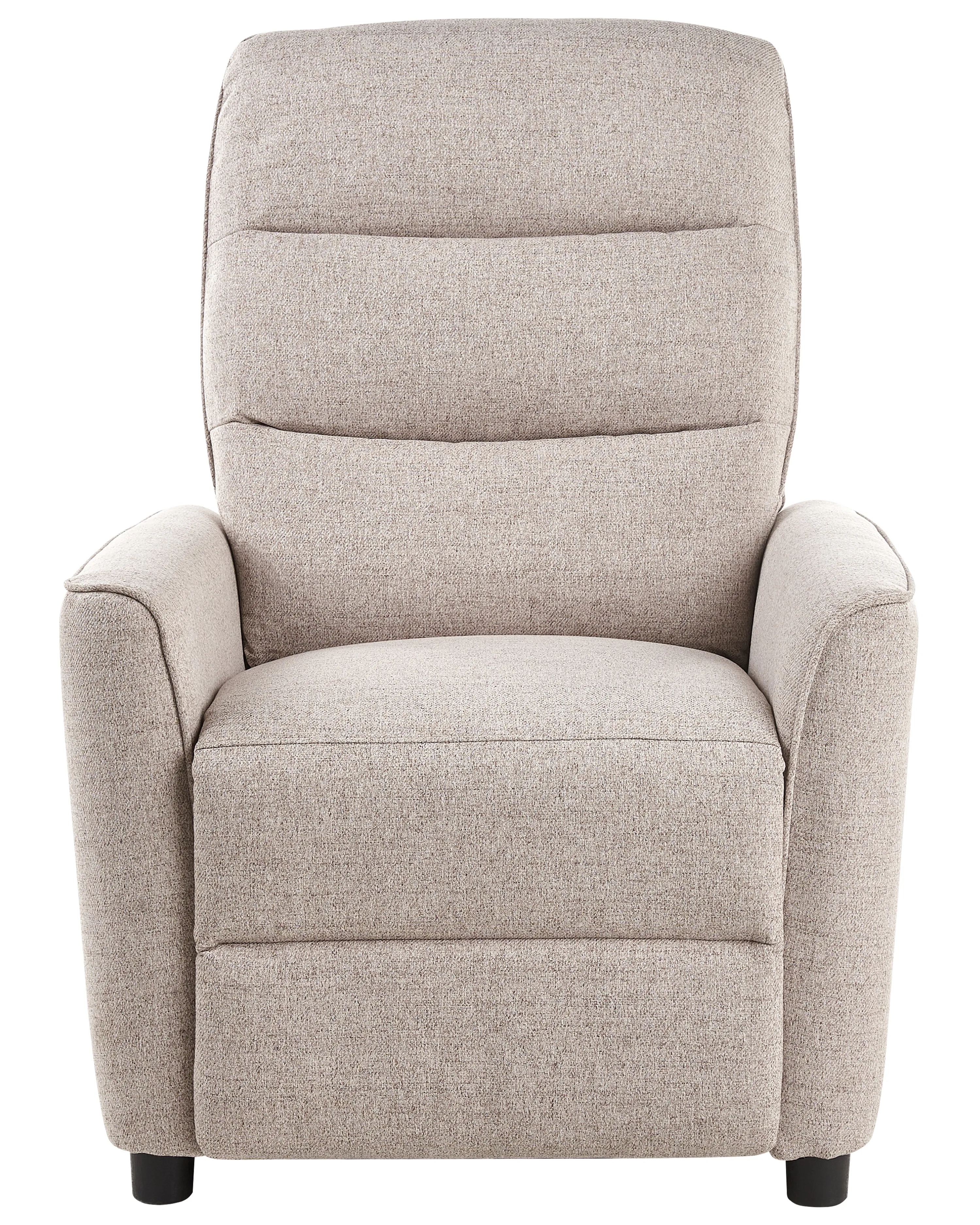 Relaxfauteuil SANDE inclusief voetensteun Stof Taupe