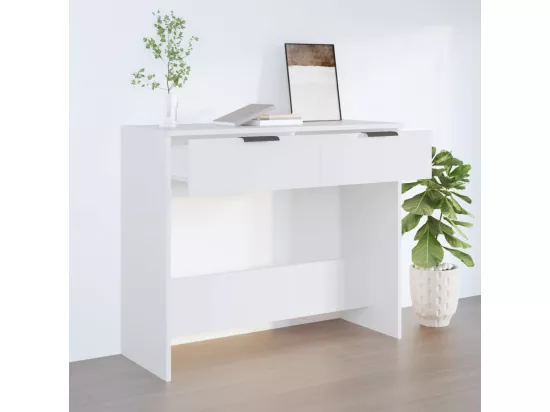 Table console Blanc 90x36x75 cm Bois d'ingénierie