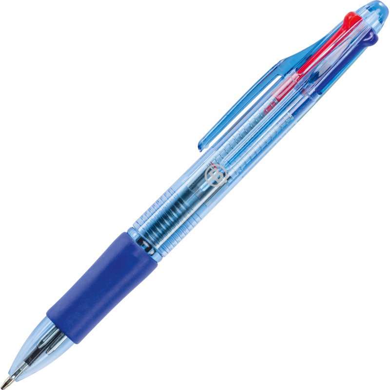 Stylo bille Bruneau 4 couleurs rétractable pointe 1 mm - écriture 1 moyenne