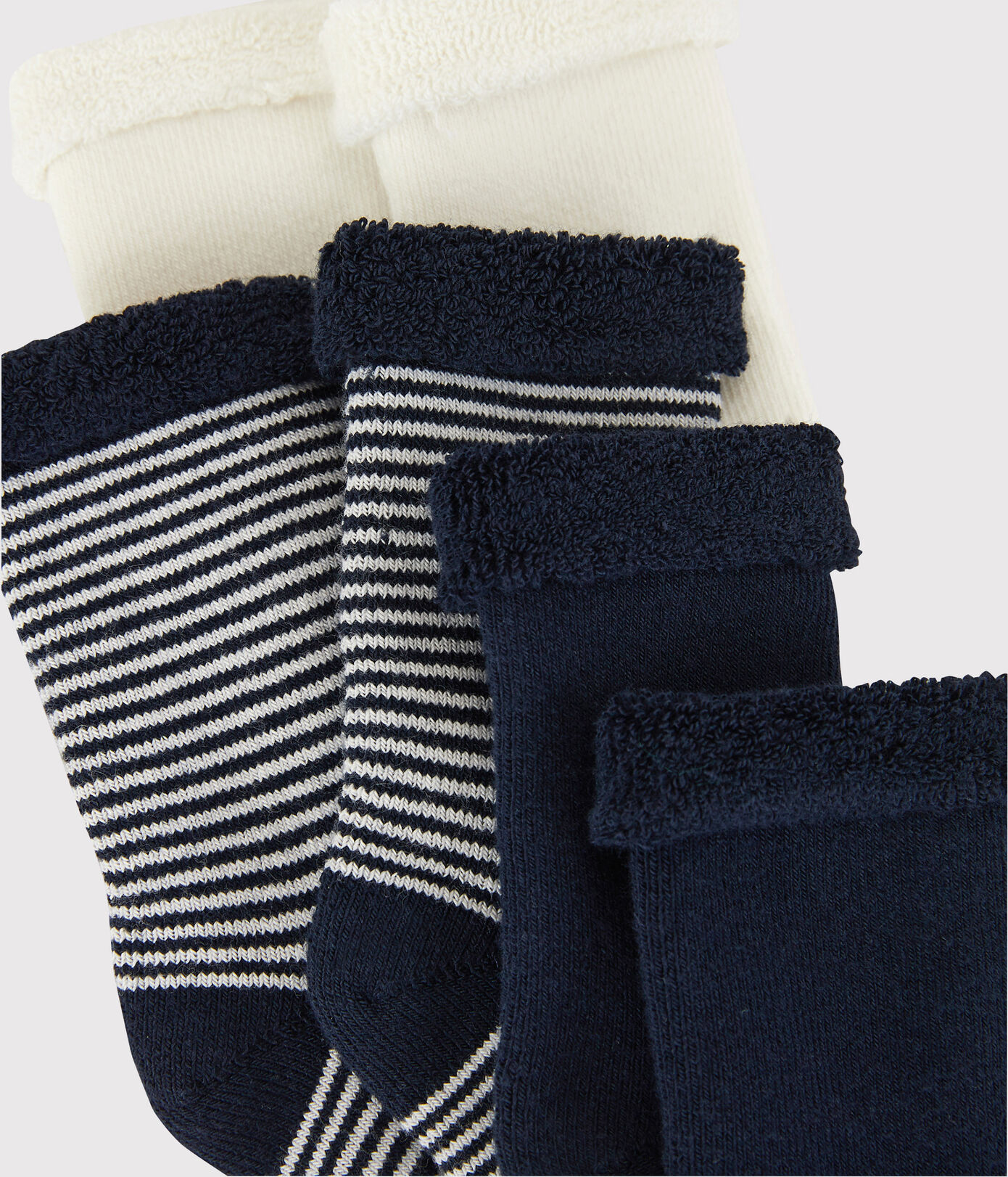 Trio de chaussettes bébé en tricot