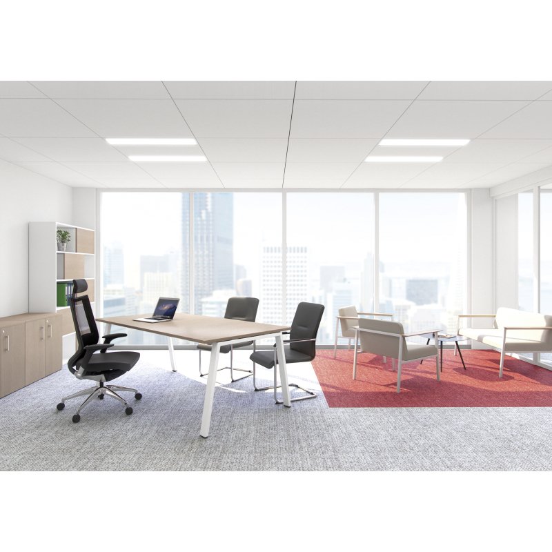 Bureau manager ECLA L 200 x P 100 cm piètement métal