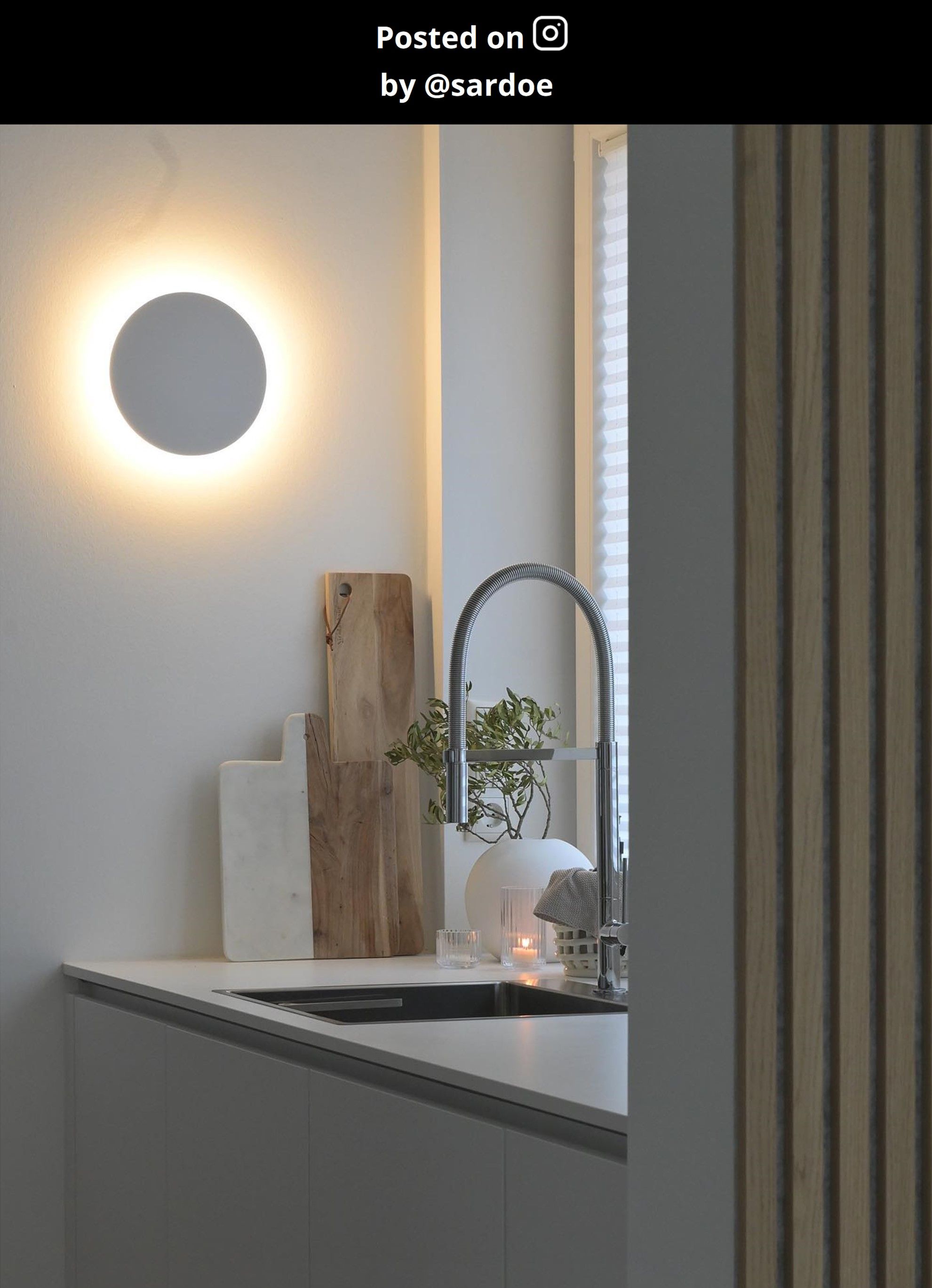 Eklyps 25 wandlamp LED wit