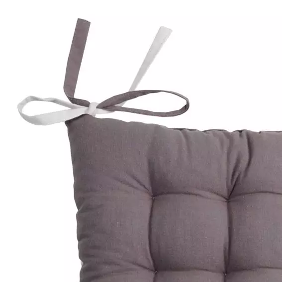 Coussin de chaise Duo Gris et gris perle
