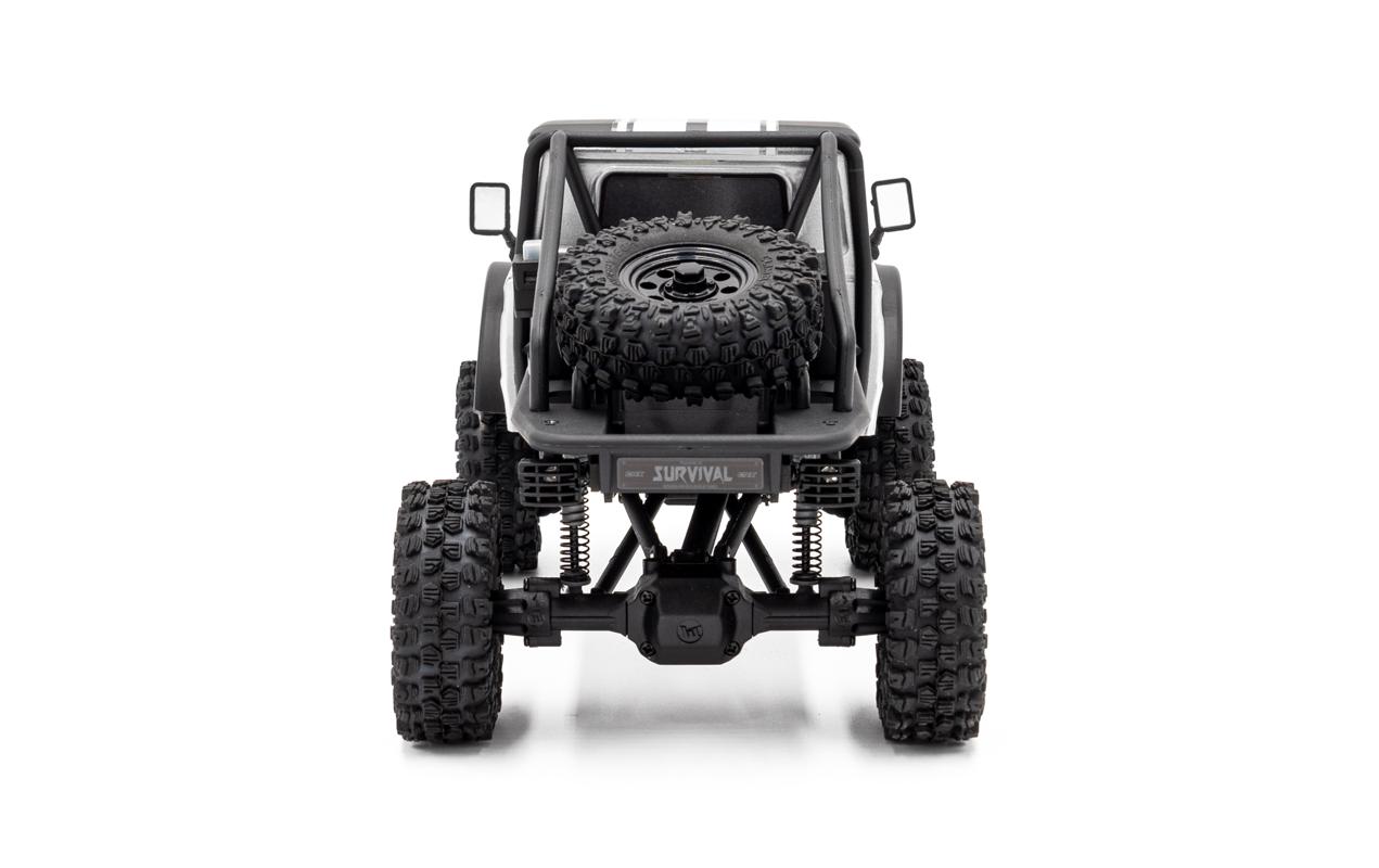 Scale Crawler CRX18 Flat Cage 4WD Silber, RTR, 1:18<br>Kleiner Rock Crawler im RTR Set