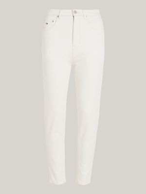 Calça jeans slim de cintura ultra alta para mães