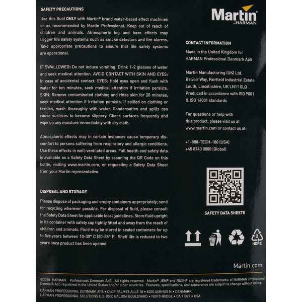 Martin by Harman JEM Pro-Fog 5l Quick