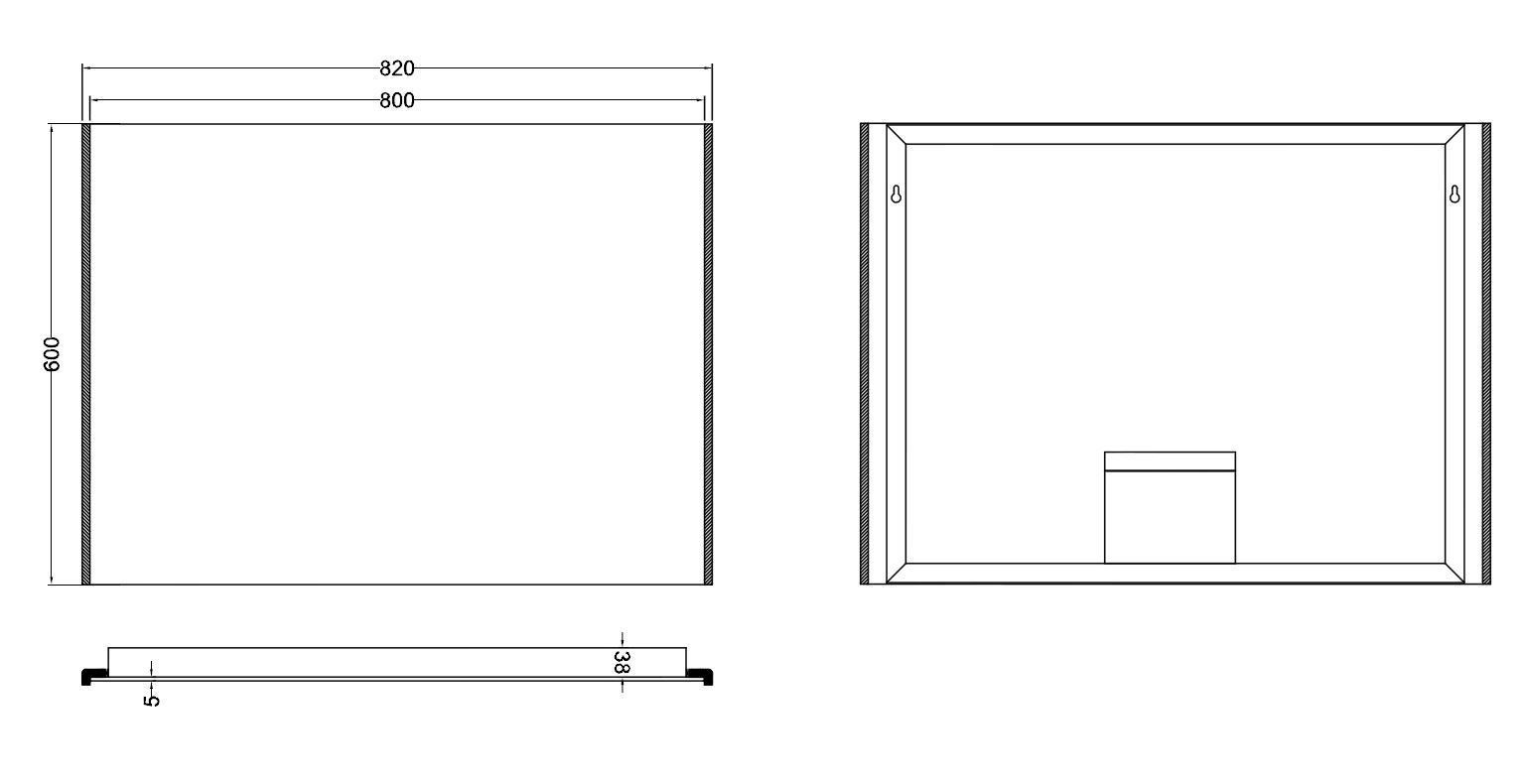 Mueller Drop condensvrije LED spiegel 80x60cm