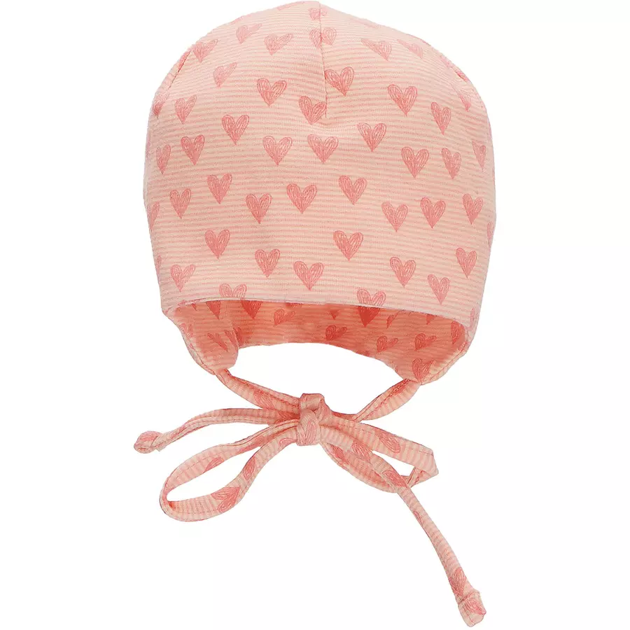 Sterntaler Beanie Herzen rosa