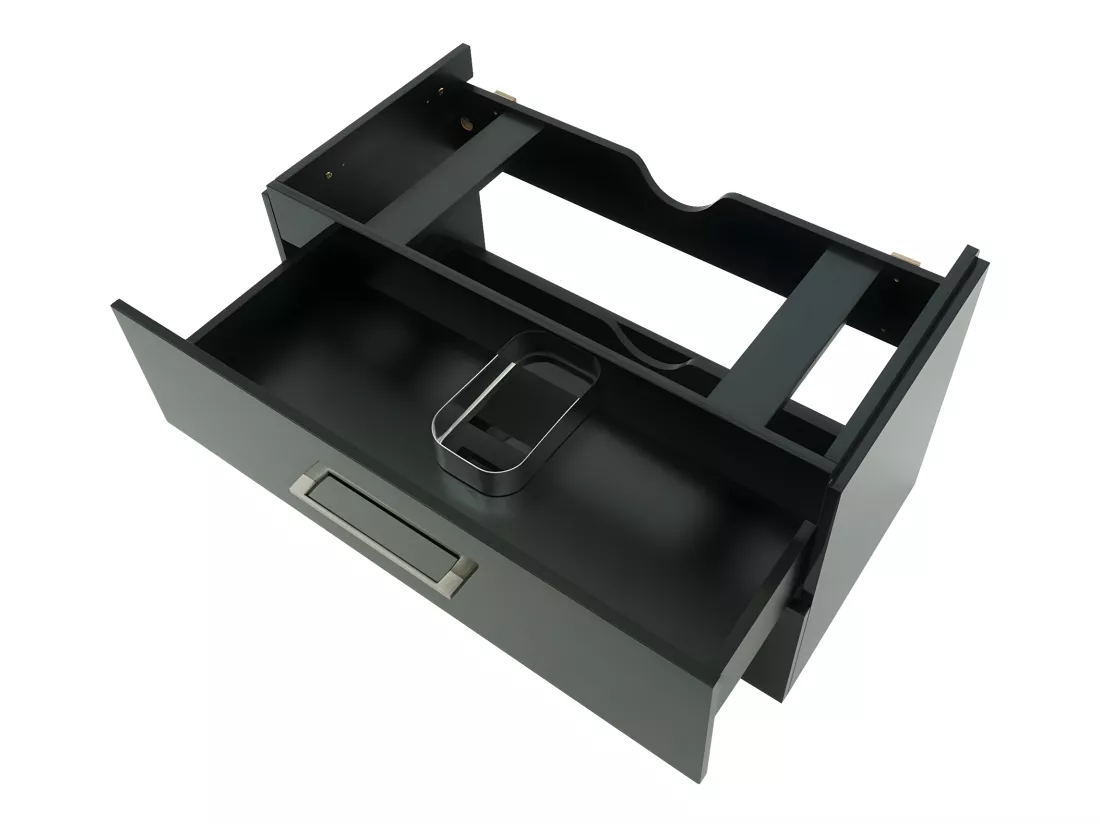 Premium Meuble sous-lavabo MCW-D16, noir