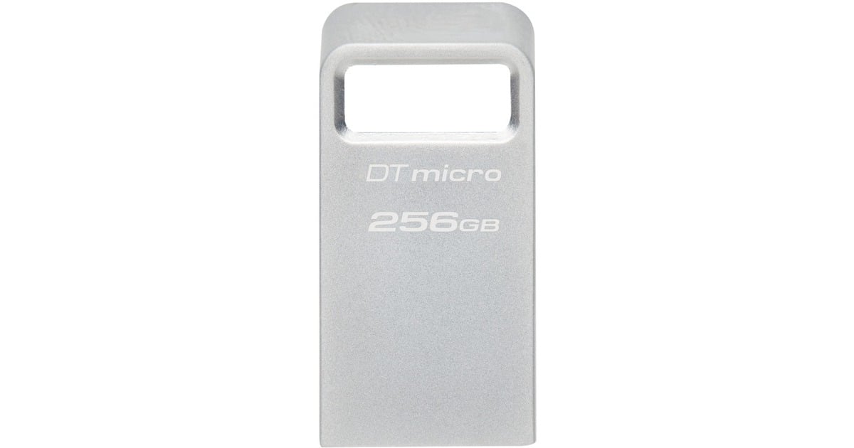 KingstonDataTraveler Micro 256 GB usb-stick  (Zilver, DTMC3G2/256GB, USB 3.2 Gen 1)