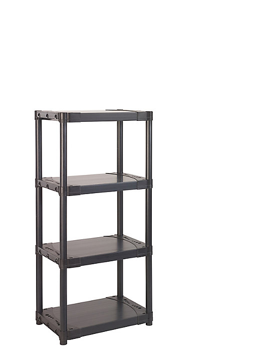 Étagère en résine 4 tablettes Grosfillex Access Pro H. 129 x L. 60 x P. 40 cm