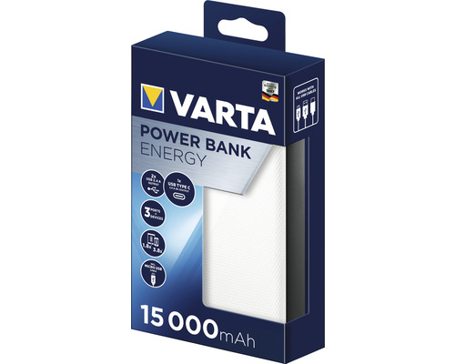 Varta Powerbank 15000 mAh met oplaadkabel